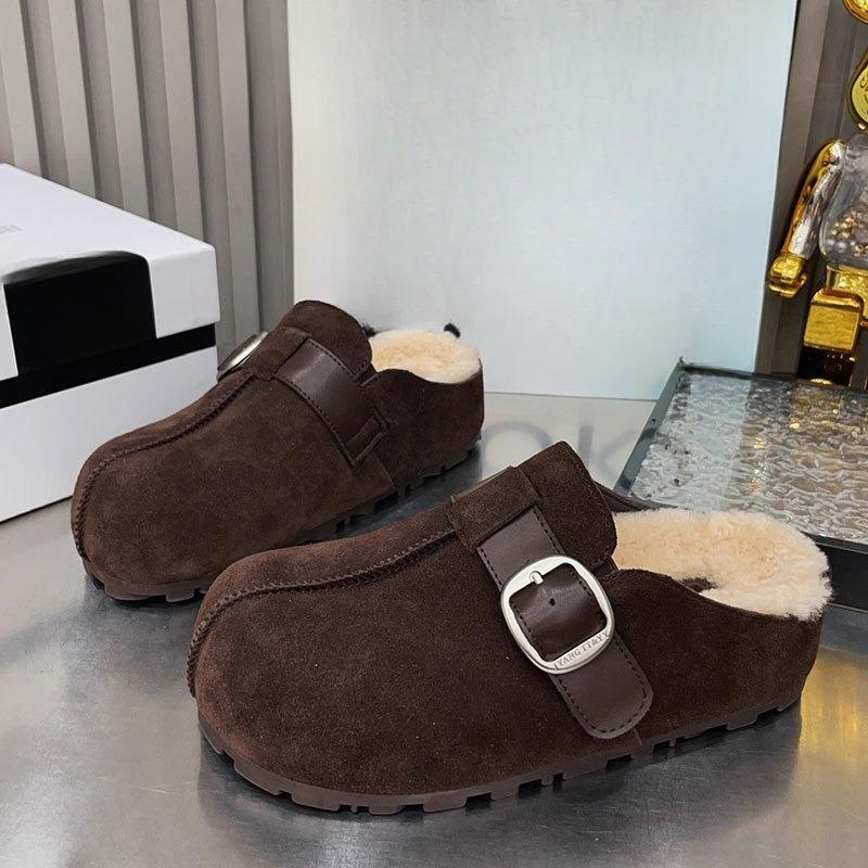 

New Thick-soled Women s Shoes with Insole and Cotton Slippers for Autumn and Winter 40 темно-коричневого кольору