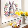Easter Wreath, Colored Eggs, Rabbit, Outdoor Balcony, Glass Window, Window Sticker, Beautification Sticker
