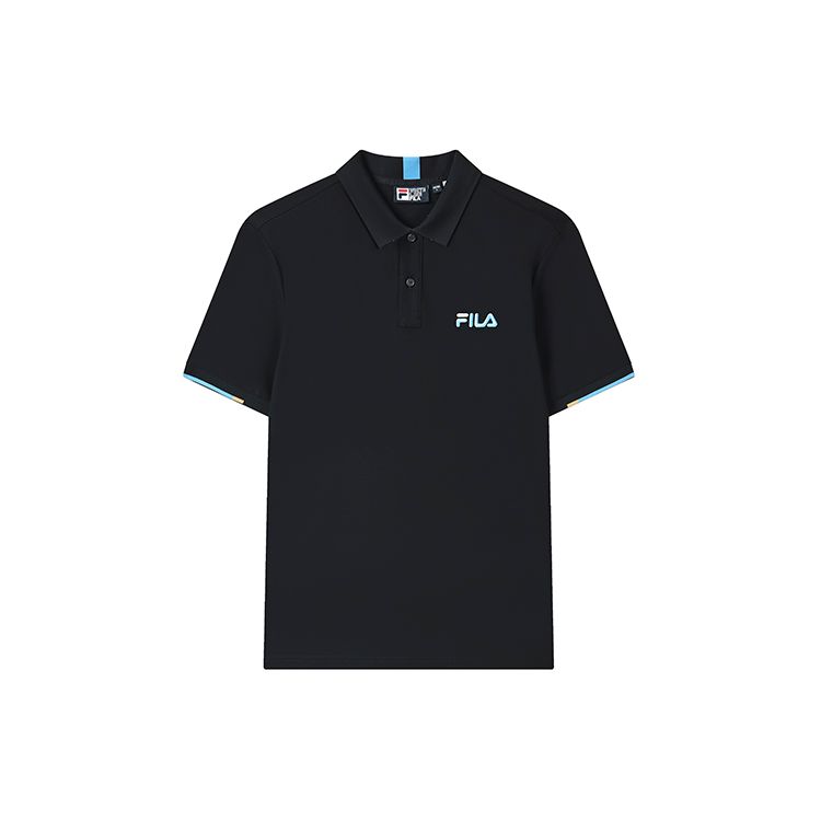 

FILA Heritage Series Solid Color Logo Embroidered Casual Breathable Short Sleeve Polo Shirt Men Polo Shirts Black F11M328117FBK L