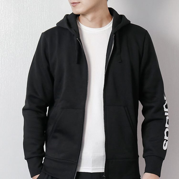 adidas Jackets Men's Black Hooded Moderate Other BR4058