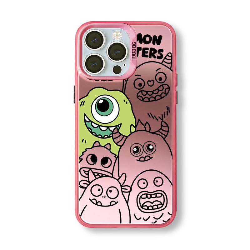 Cartoon Monster iPhone Case for iPhone 12 Pro Max To 17 - Silver, Multiple Colors Available
