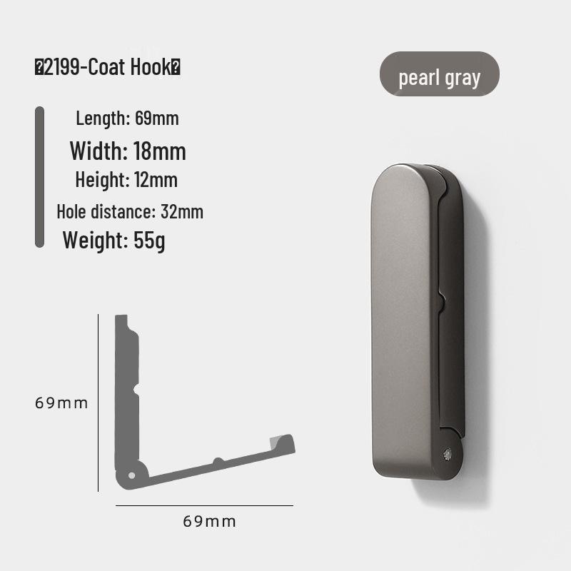 Modern Minimalist Foldable Zinc Alloy Coat and Hat Hook