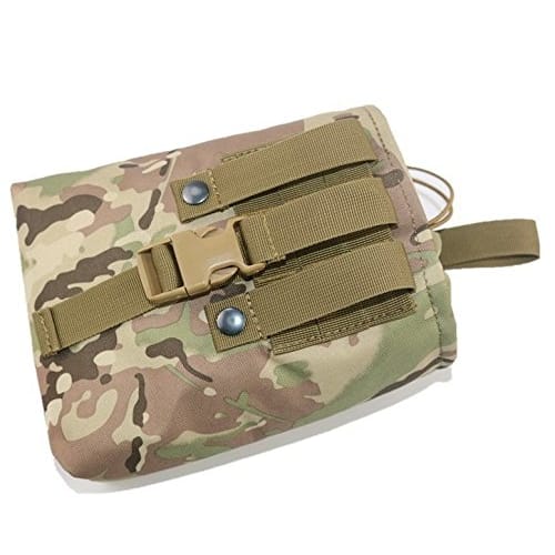 MOLLE Roll-Up Dump Pouch, 600D Reinforced Nylon, Foldable with Belt Loop (Multicam)