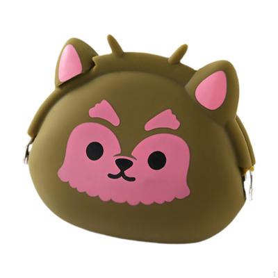Animal Cartoon Clip Wallet ,Cute Key Pouch Stylish Decorative Practical Silicone Money Holder