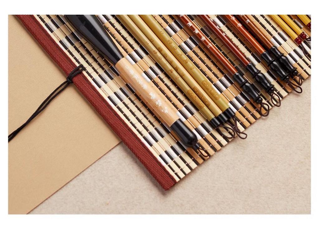 Liupintang Professional Chinese Painting Brush Set - Mixed Sheep Hair, White Cloud Outlining, Full Set for Beginners