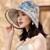 Adjustable Flower Empty Top Cap Polyester Large Brim Sun Hat Anti-Sun Fisherman Hat  Outdoor