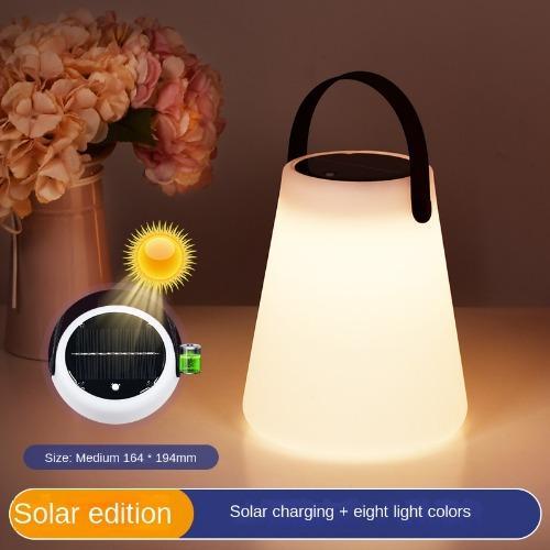 New LED solar desk light, portable light, induction charging night light, garden yard light, outdoor atmosphere camping light