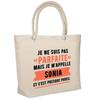 Beach Bag - PLANETEE - Insulated Sonia Parfaite - Printed Cotton France - Large Capacity - Beige