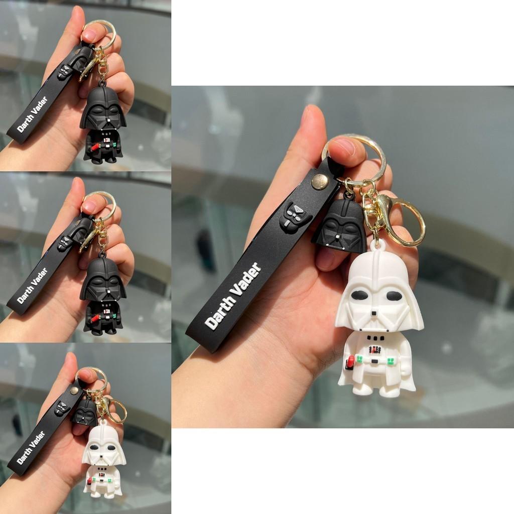 Adorable Cartoon Darth Vader Car Keychain Cute Pvc Soft Pendant Key Accessory