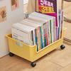 Plastic Book Storage Box Pulley Design Easy To Move Large Capacity Classroom Organizing Bins for