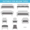 Waterproof Seat Cushion Coverastic Solid Sofa Cover For Living Room Removable Home Sofa Cushion Covers