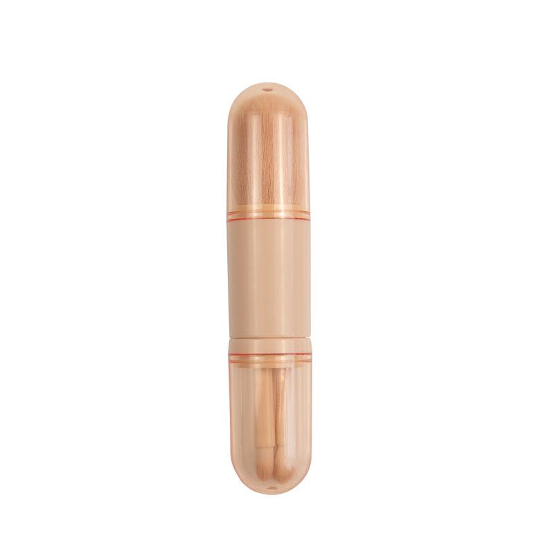 Zatahovací 4v1 štětec na make-up: Přenosný nástroj na pudr a oční stíny