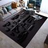 Retro Guns Pistol Ammunition Bullet Cartridge AK M4 Rug Carpet for Living Room Bedroom Decor Non-slip for Sofa Doormat Mat