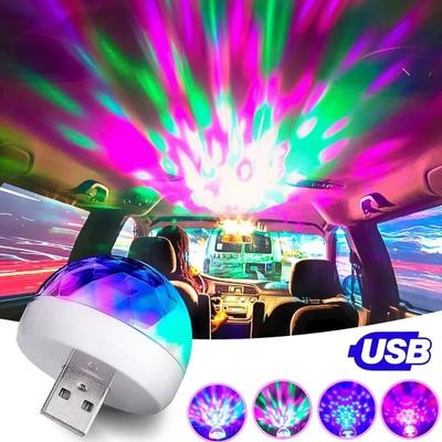 USB Car Atmosphere Light Auto Interior Environment Lights Plug Play Colorful LED Atmosphere Regulating Light USB Dust Decoration