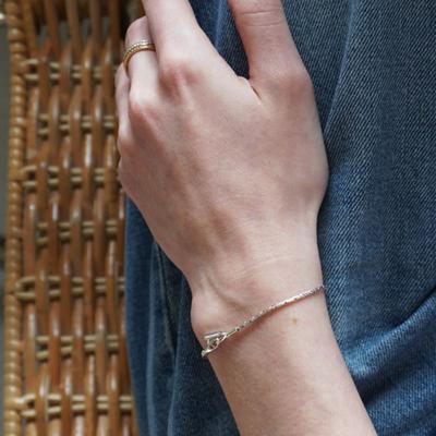 OURPIERRE STRING ROPE CHAIN BRACELET SILVER