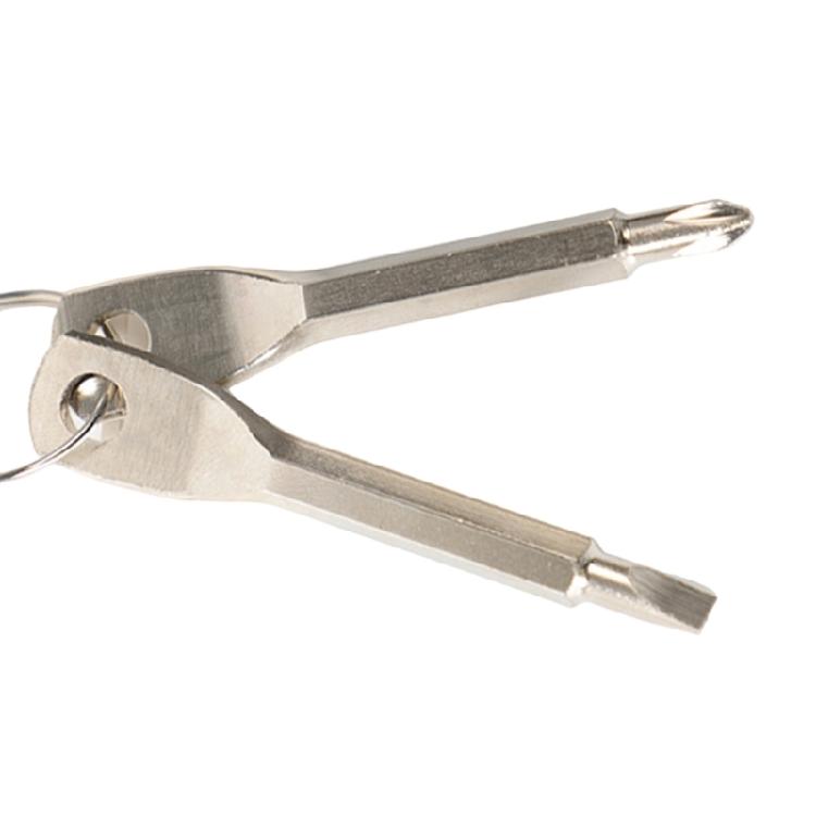3Pcs Multifunctional Stainless Steel Car Keyring Outdoor Easily Slotted Screwdriver Function Keyring Metal Keychain