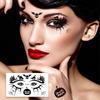 10PCS Halloween Eyes Temporary Tattoo Sticker,Black Spider Web Pumpkin Ghost Black Cat Witch Bat Spider Pattern, Facial Eye Makeup Fake Tattoo Sticker