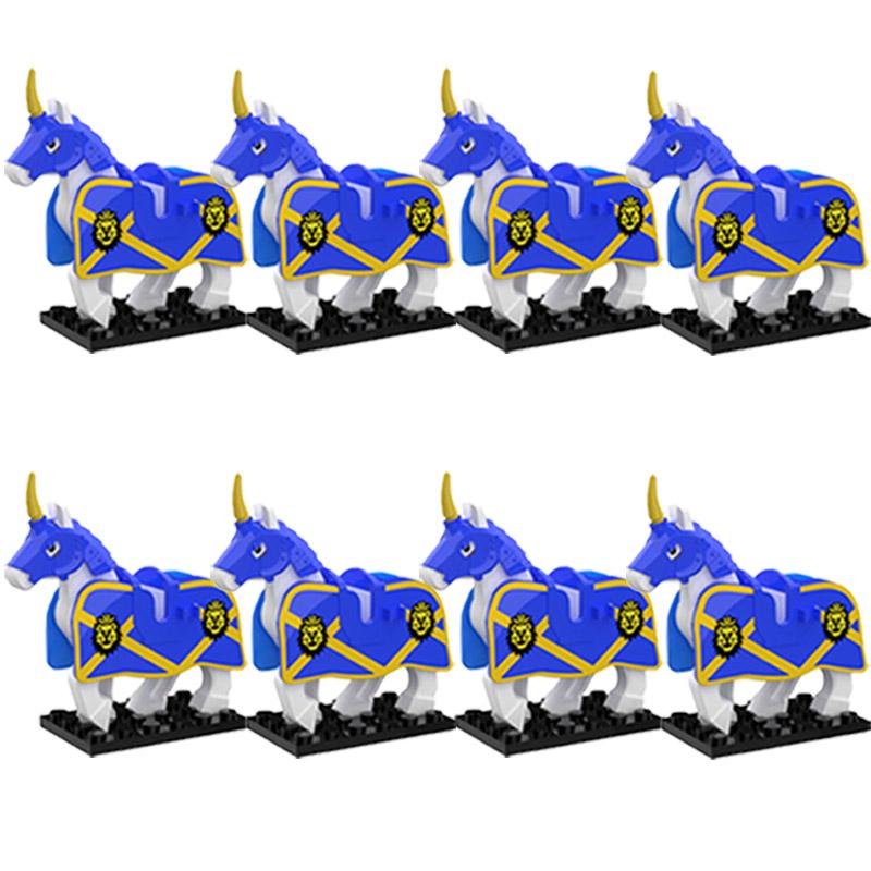 MOC Medieval Military Building Blocks Cavalry Regiment Knight Horse Animal Accessories Set Mini Bricks Buy Goods Boy Toy Gift