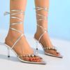 Fashion Pointed Toe Women Sandals High Heels Fashion Rome Shoes Summer Sexy Elegant Pumps Designer 2025 Trend Dress Women’s Zapatillas