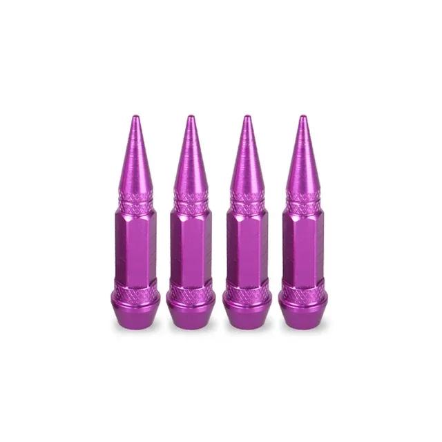 4pcs Car Universal Bullet Head Screws Valve Caps Personalized Modifications Pointed Valve Tips Bicycle and Motorcycle Tires