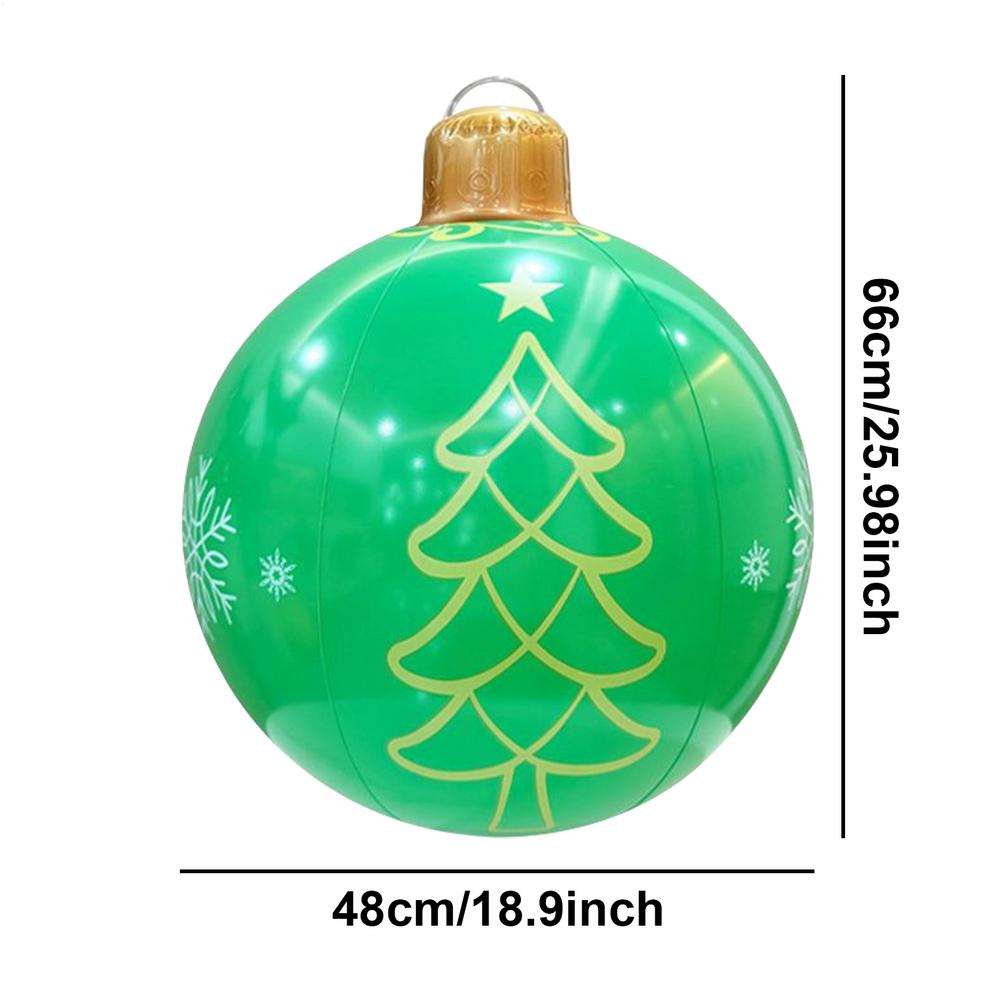 Large 24inch Inflatable Christmas Ornaments PVC Inflatable Christmas Balls Waterproof Ornament For Holiday Party Home Garden