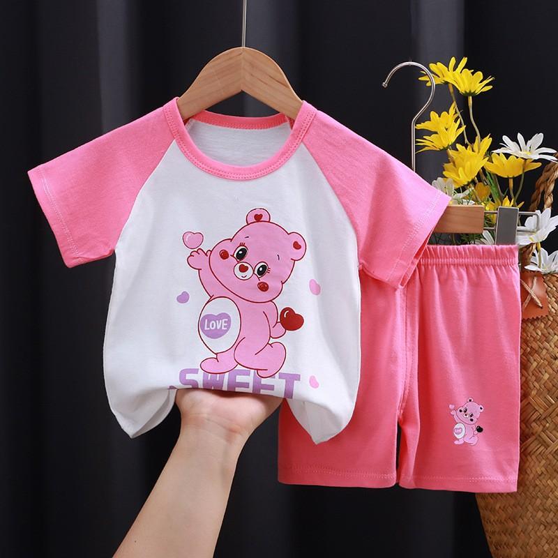 Children's Cotton T-shirt Set - Summer Boys' Casual Short-sleeved Shorts 2-piece Set
