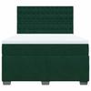 Cadre de lit avec matelas - Maison Exclusive - Velours vert foncé - 140x200cm - Tête de lit réglable