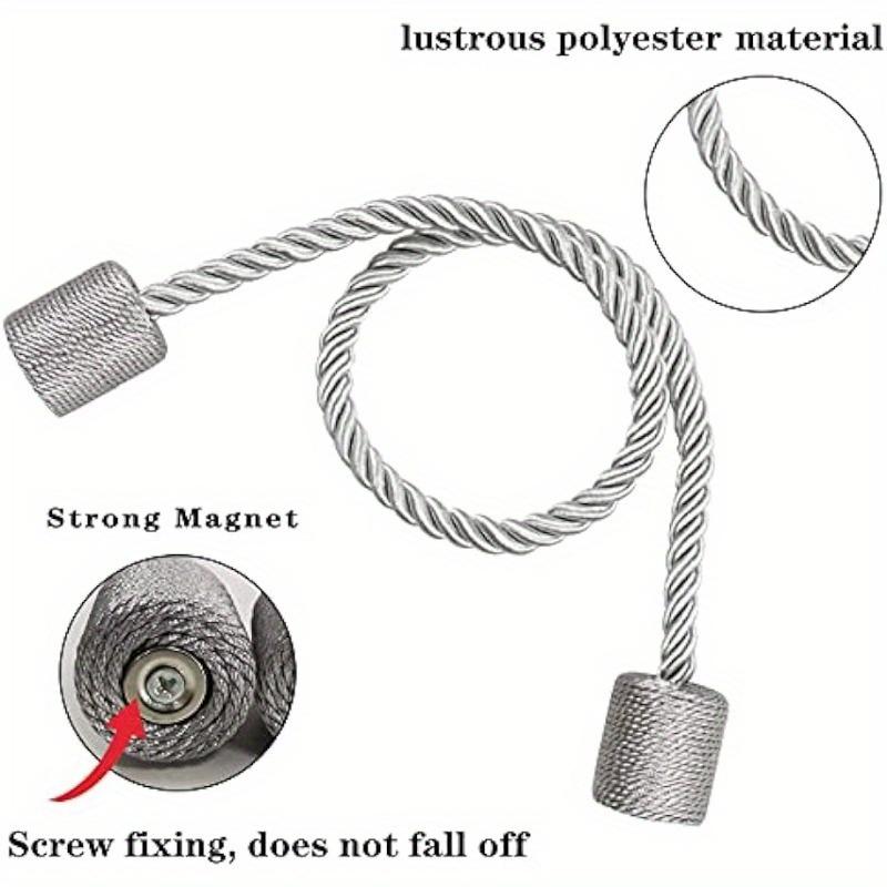 2pcs Modern Magnetic Curtain Tiebacks, Elegant And Strong Window Curtain Holdbacks For Draperies