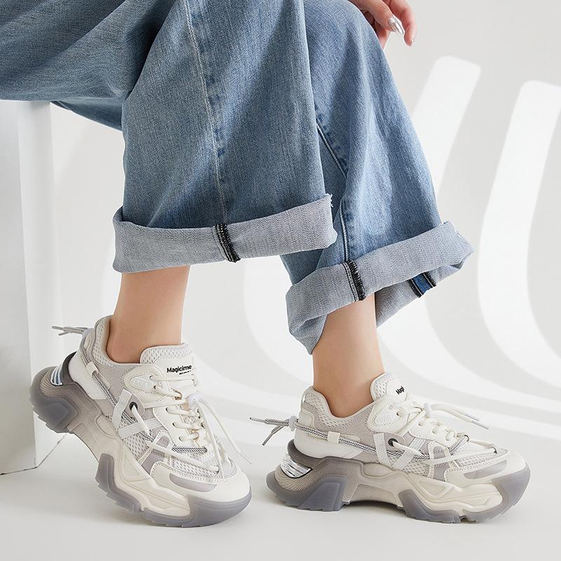 Ogu Shideng Daddy Shoes Women's Autumn 2025 New Fashion Casual Korean Sports Style Platform Sneakers Tide