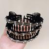 Sparkling Flocking Hairbands With Anti Slip Toothcomb, High Cranium Headdress For Women Hair Decoration 3 Piece Set