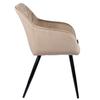 TORE velvet gray half stool, bar stool, 65