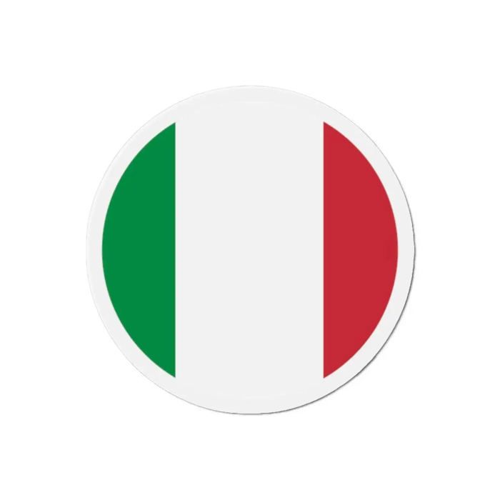 Aimant Rond - Drapeau Italie - 10 Cm - 50 Pièces - Multicolore - Mixte