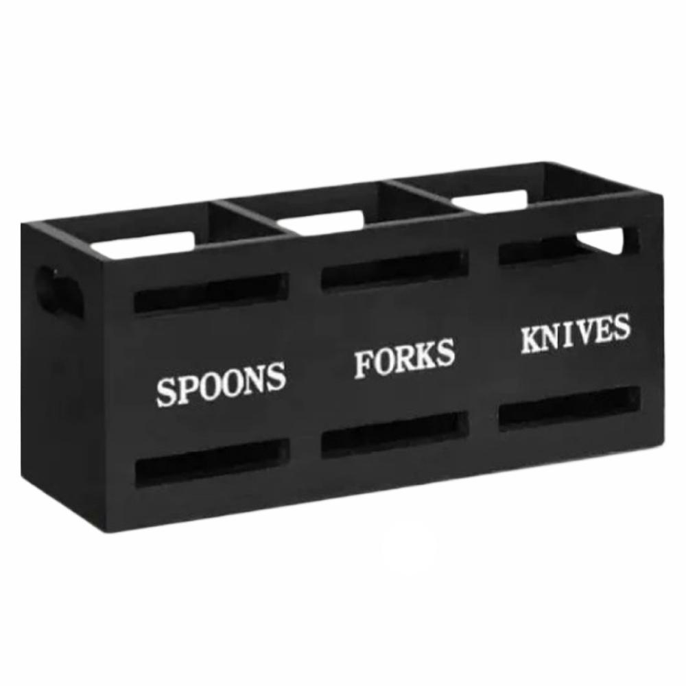 Tableware Storage Rack 3 Compartments Kitchen Restaurant Storage Spoon Fork Multipurpose Tools S5I8