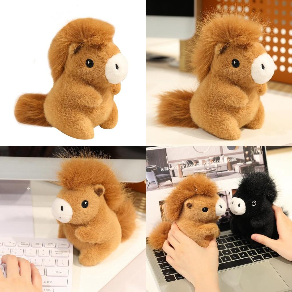 Plush Pony Stuffed Animal Toy For Kids And Girls Gift Decor Office Desk Companion