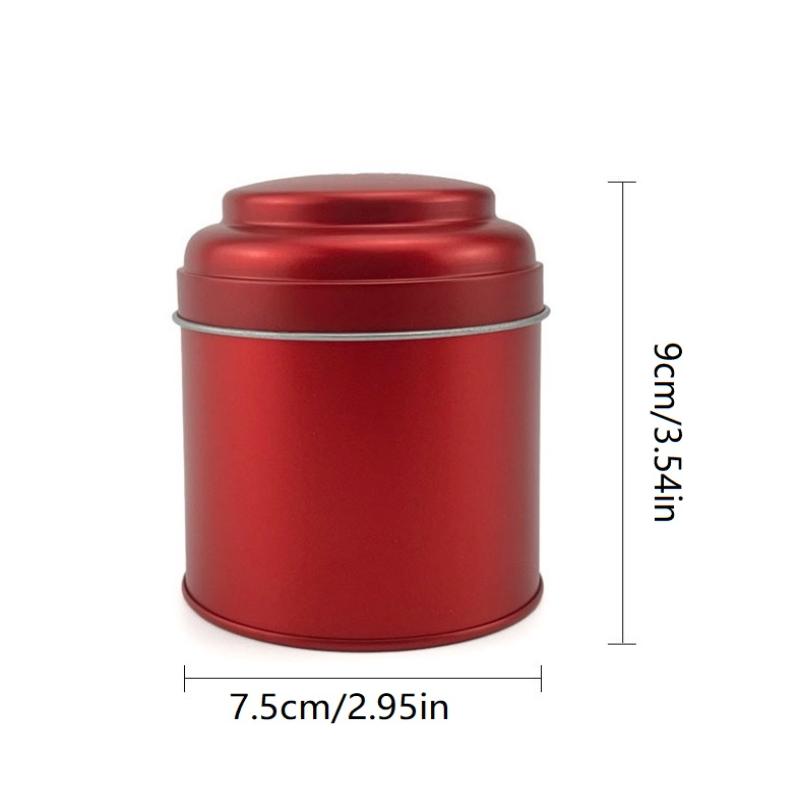 50G Small Tea Tins Canister With Airtight Double Lids,Mini Tin Can Box And Small Round Kitchen Canisters For Tea