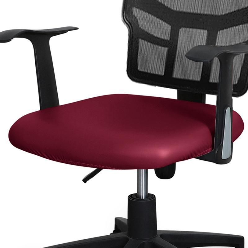 PU Leather Chair Seat Cover Elastic Computer Chair Seat Cover Waterproof Office Chair Seat Cover Chair Slipcover