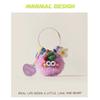 Car Keychain Women's High-end Sense Cute Plush Bag Pendant Backpack Schoolbag Pendant Small Gift Small Coal Ball Tide