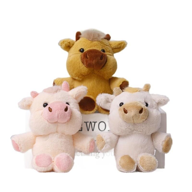 Portachiavi Mucca di Peluche con Imbottitura in Cotone PP per Bambini e Ragazzi Regalo