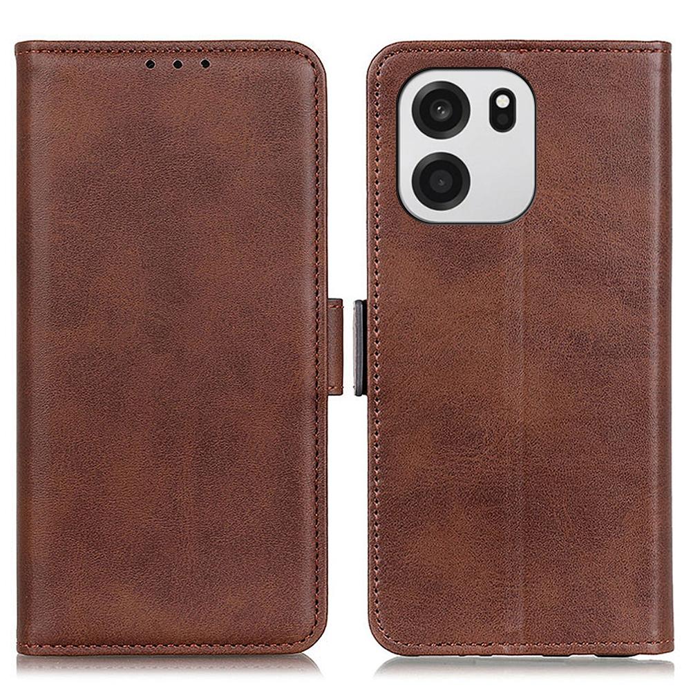 For Samsung Galaxy S26+ Leather Case Wallet Stand Solid Color Anti Drop Phone Cover