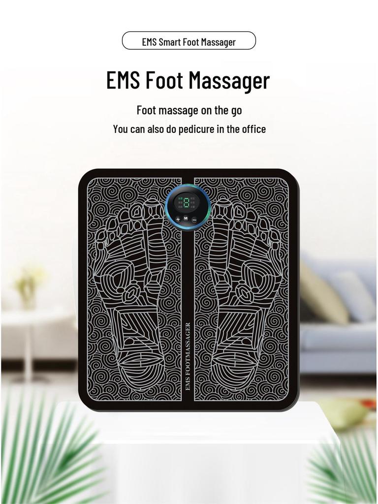 Sole Pulse EMS Foot Massager Pad – USB Rechargeable Electric Magnetic Therapy