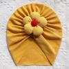 Nursery Hospital Turban Hat for 0-2 Years Baby Girls Infants Baby Beanie Cap Headwrap with Big Flower Soft Bonnet Cap