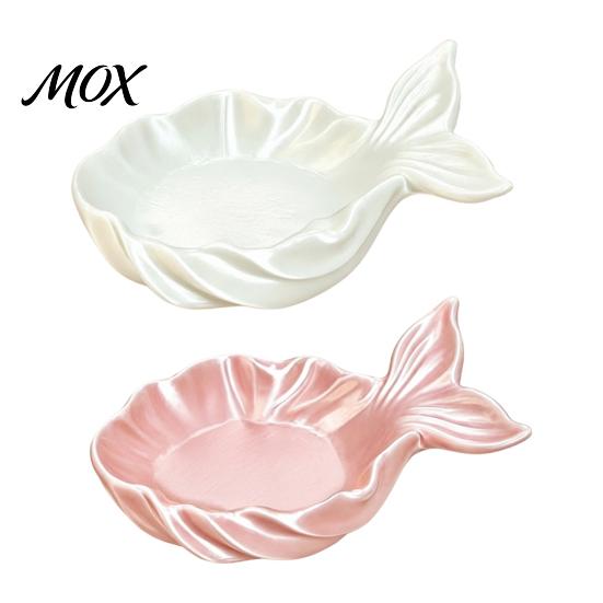 Jewelry Organizer Tray Fishtail Storage Tray, Large Capacity Groove Design, Pearlescent Pink Dish 3D Printing Desktop Ornament, for Rings And