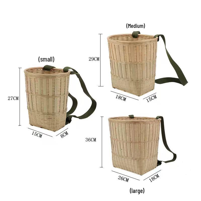 Bamboo Weave Crossbody Basket: Traditional Tea Picking & Tourism Photo Prop