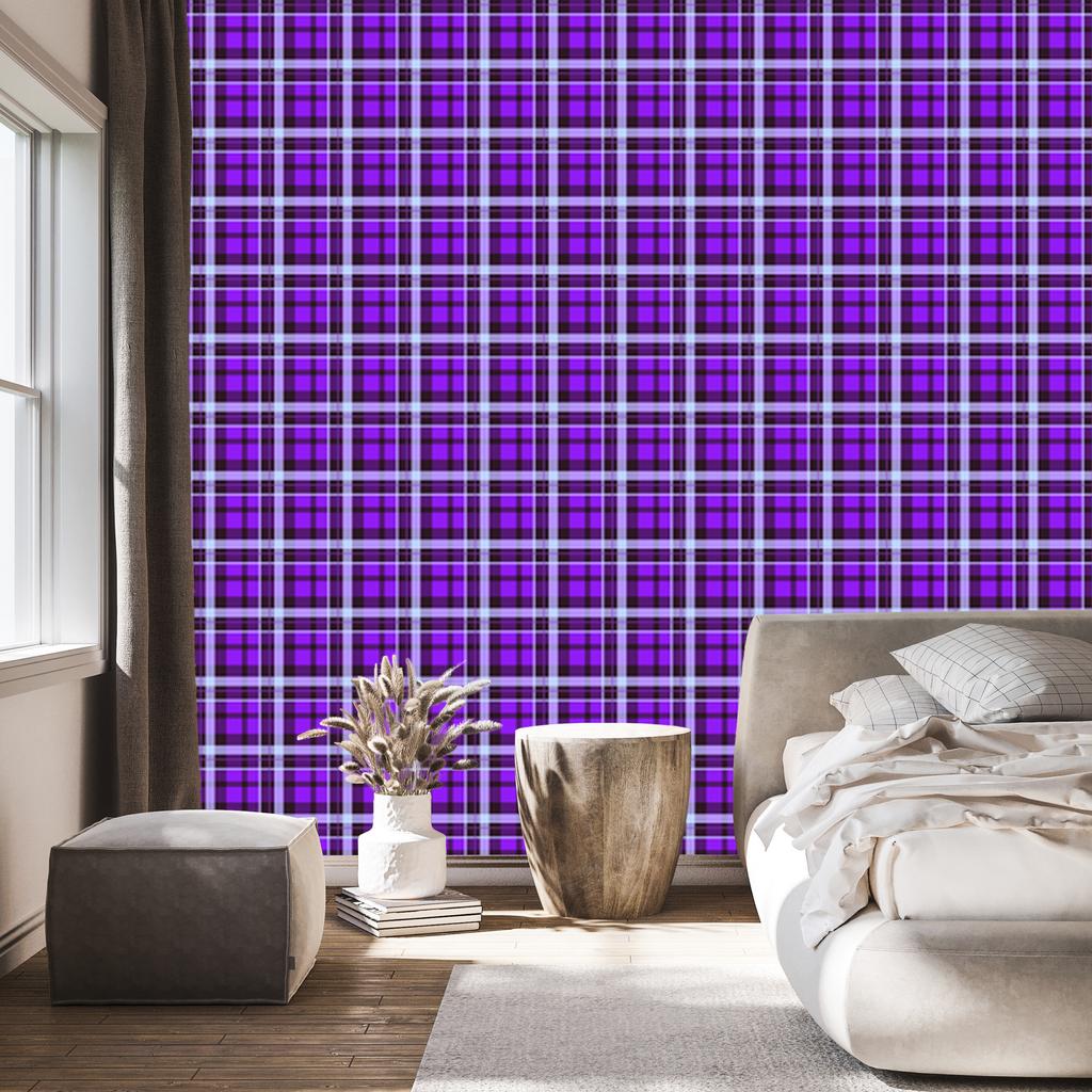 Purple Plaid Wallpaper - Purple, Plum, and Lavender 50x1000