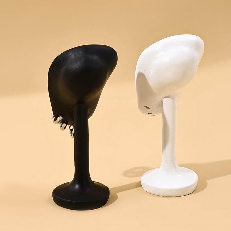 Resin Portable Earring Display Stand Jewelry Rack Ear Shaped Ear Studs Organizer Holder Rack For Earrings Earrings Display Tool