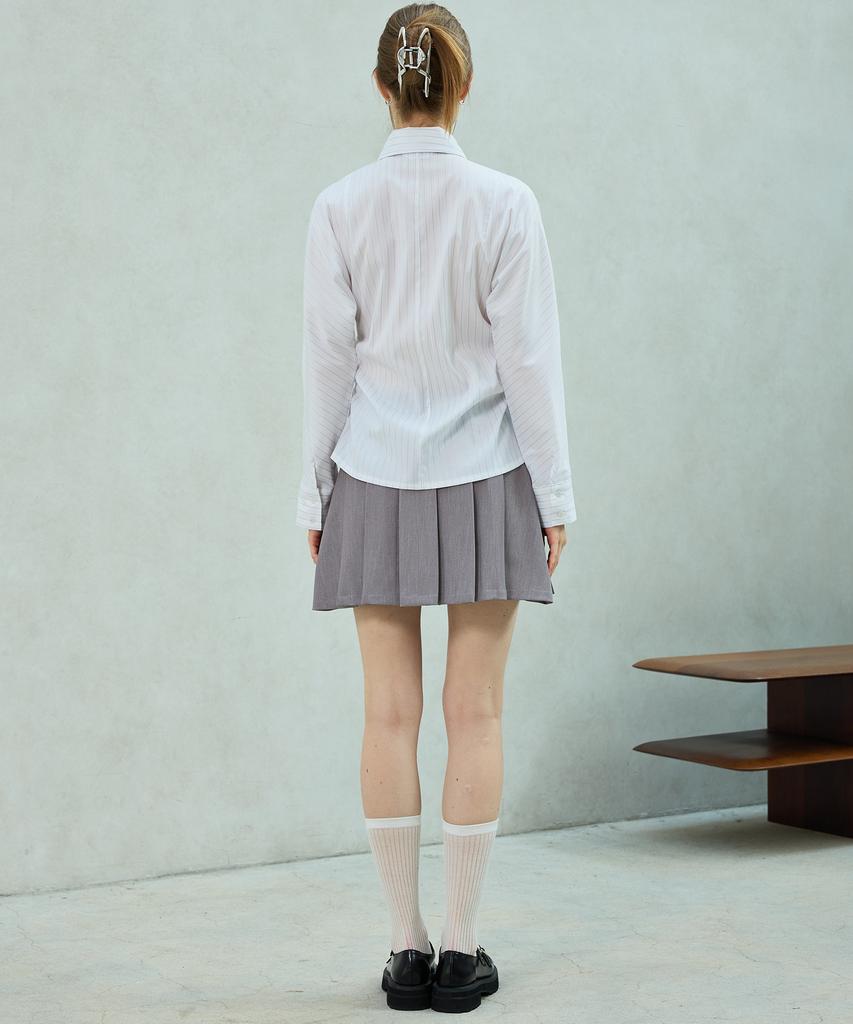 Alikim Dorothy Pleats Skirt Pants / Sand Gray