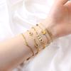 Minimalist Geometric Diamond Inlay Titanium Steel Bracelet Trendy Small Batch Design Jewelry