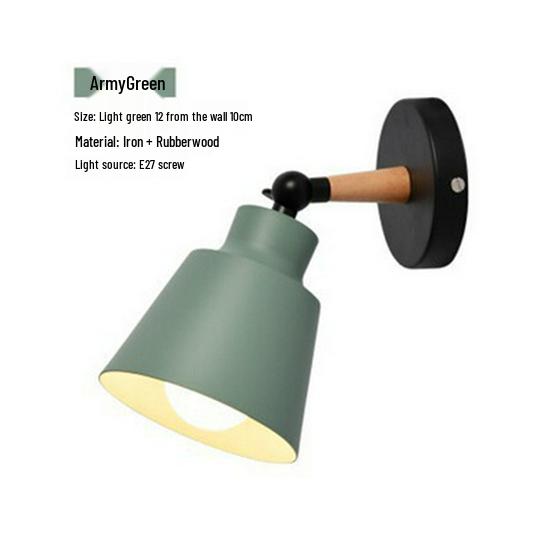 

Скандинавский Современный Настенный Светильник Макарон - Спальня, Ресторан, Коридор, Лестница и Гостиная E27 Ночник. Without Light Source