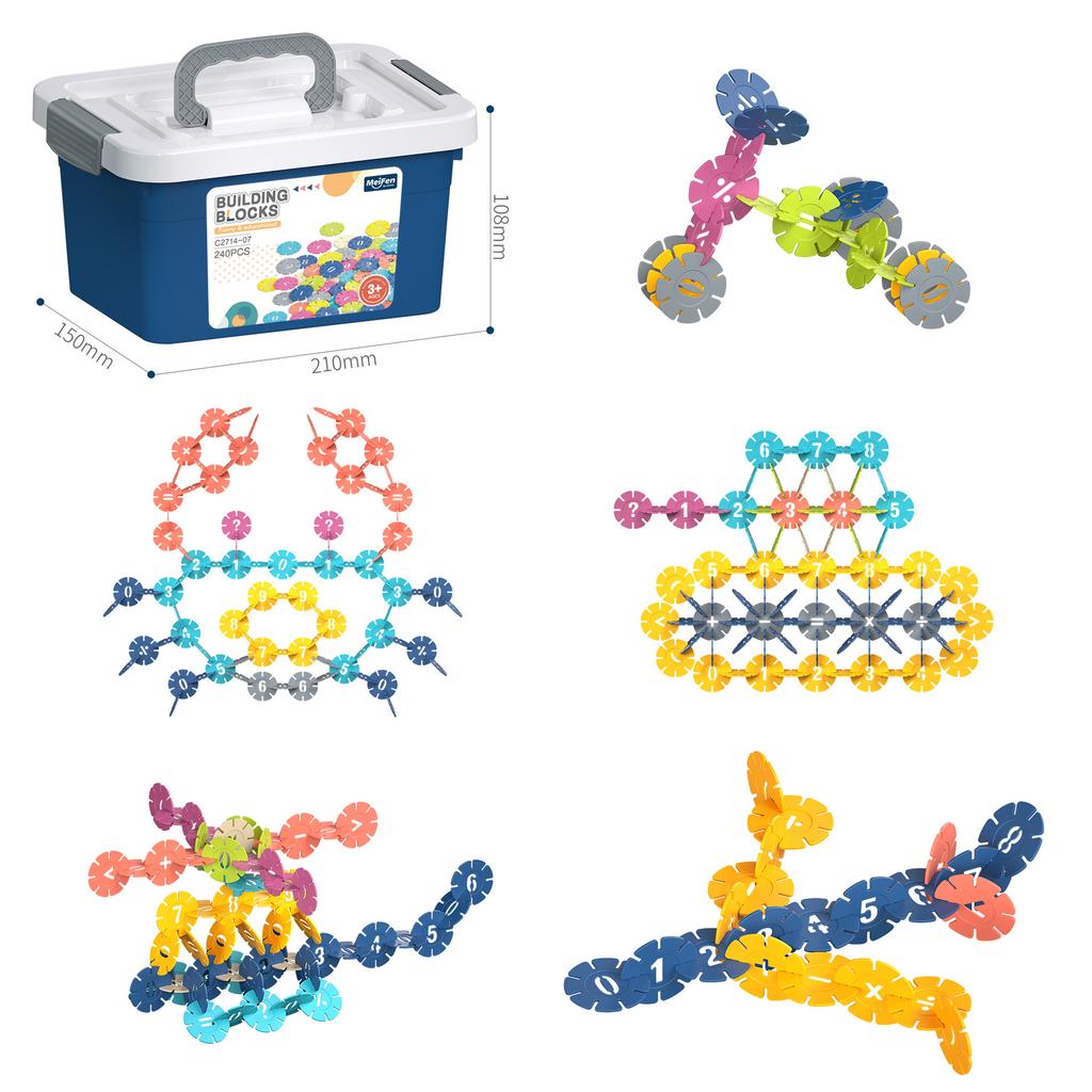 English Version Portable Storage Box Children'S Assembled Granular Building Block Snow Flake Toy