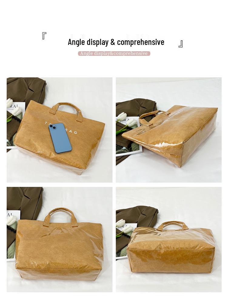 Borsa Tote da Donna di Alta Gamma in Carta DuPont: Borsa a mano casual di grande capacità, elegante e versatile